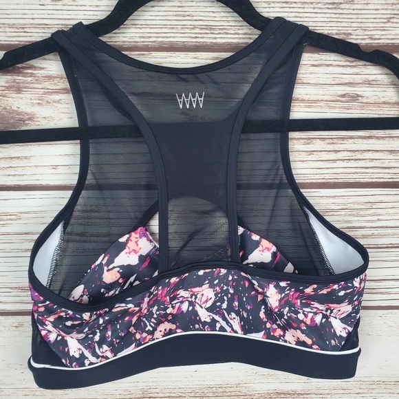 Wicked Weasel Womens Large Sexy 717 Electra Pink Print & Black Sports Bra #77 - Picture 6 of 10